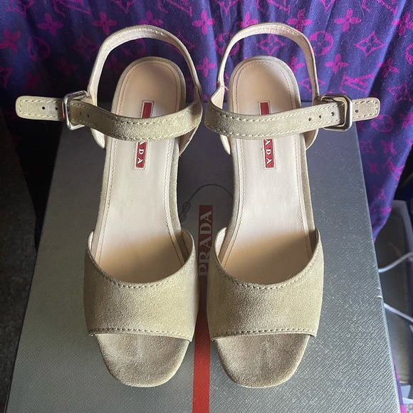prada suede wedges - Picture 3 of 13